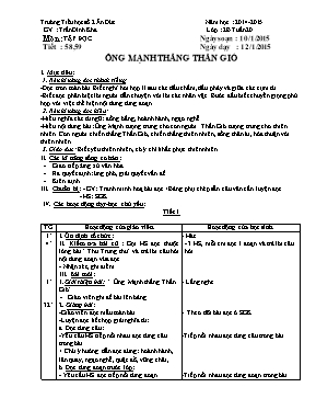 Giáo án Lớp 2 - Tuần 20 - Năm học 2014-2015